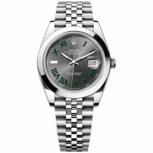 Rolex Datejust Wimbledon 41mm 126300 Smooth Bezel, Grey and Green Roman Dial, Unworn 2026 1