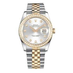 Rolex Datejust 36mm 116243 Diamond Bezel, Silver Diamond Dial, Worn 2013 1
