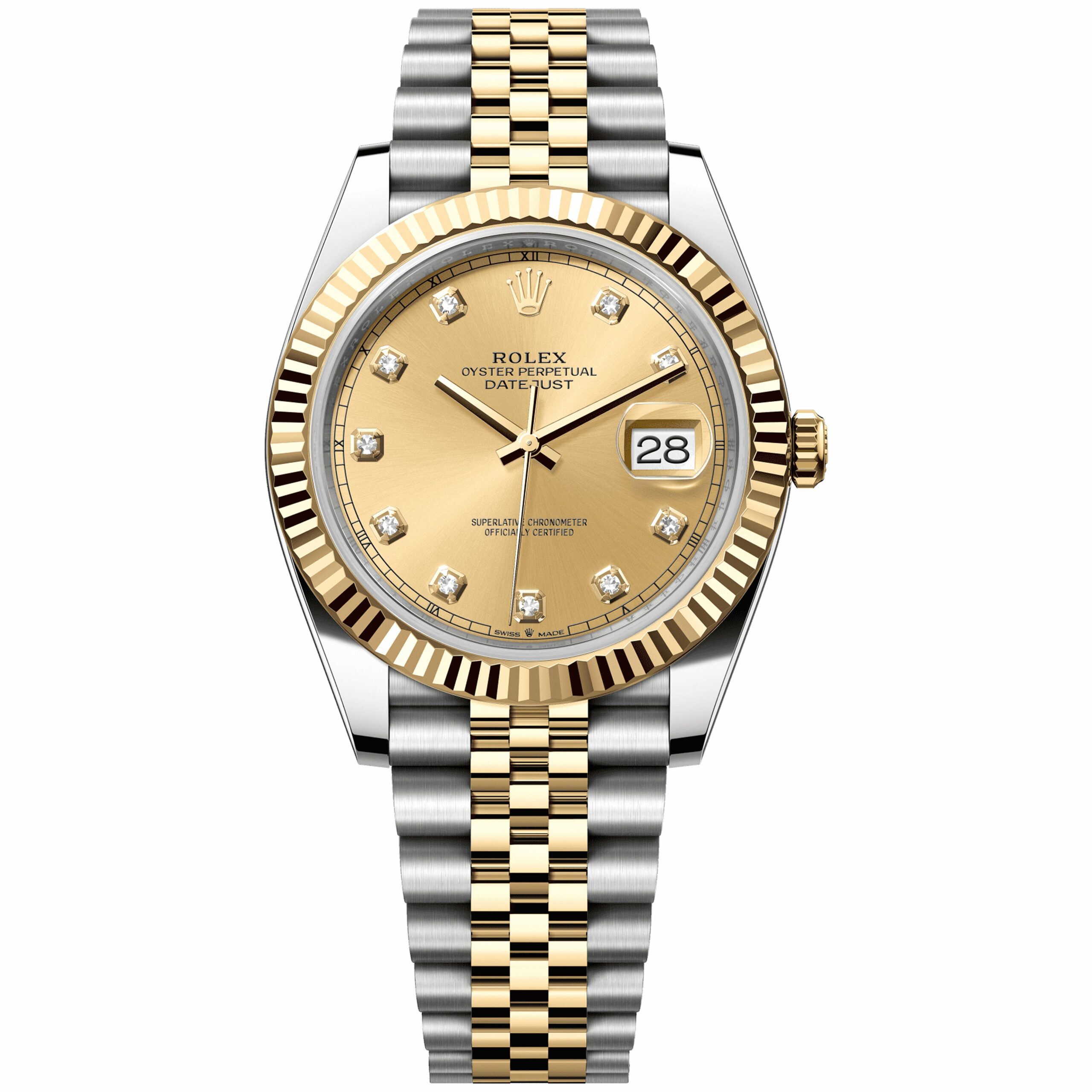 Rolex Datejust 41mm 126333 Yellow Gold, Champagne Diamond Dial, Unworn 2026 3