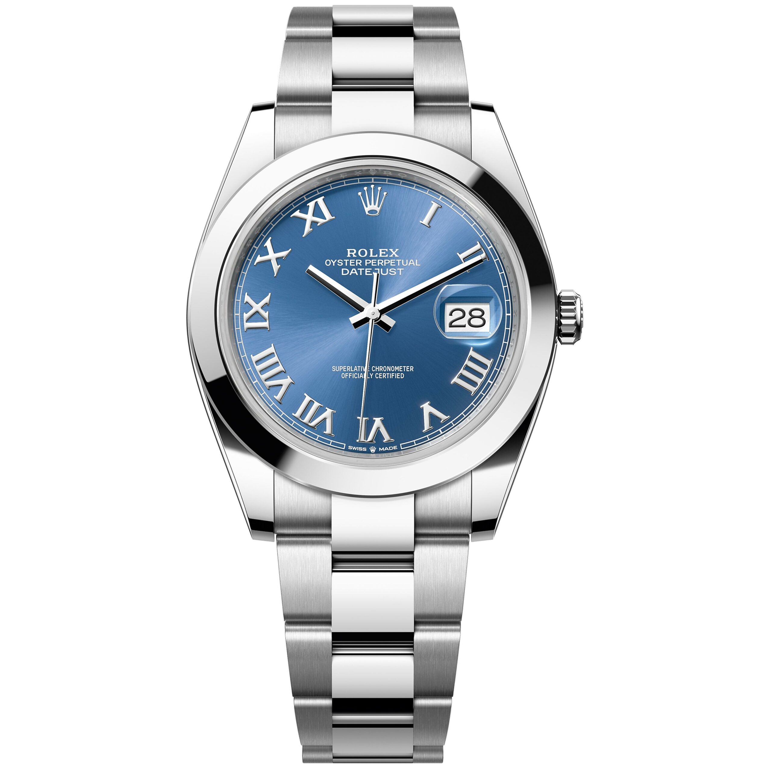 Rolex Datejust 41mm 126300 Smooth Bezel, Blue Roman Dial, Oyster Bracelet, Unworn 2026 3