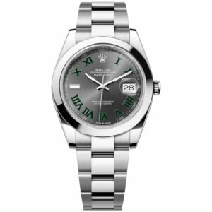 Rolex Datejust Wimbledon 41mm 126300 Smooth Bezel, Grey and Green Roman Dial, Oyster Bracelet, Unworn 2026 1