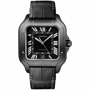 Cartier Santos Large Model 39.8mm WSSA0039 Black Roman Dial, Worn 2022