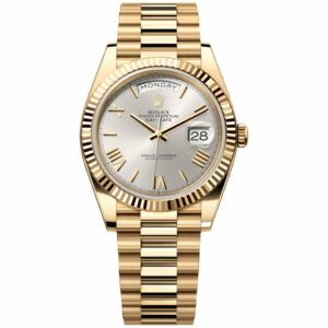 Rolex Day Date 40mm 228238 Full Yellow Gold, Silver Roman Dial, Worn 2022 1