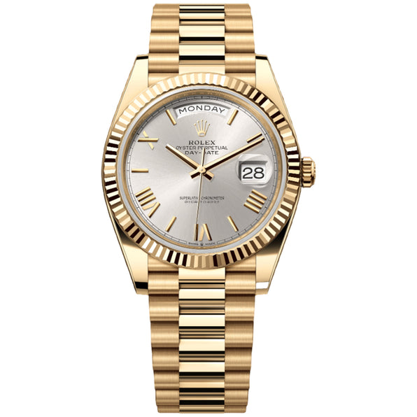 Rolex Day Date 40mm 228238 Full Yellow Gold, Silver Roman Dial, Worn 2022 1