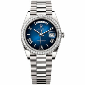 Rolex Day Date 228349RBR 40mm Blue Ombré Roman Dial, Like New 2025 1