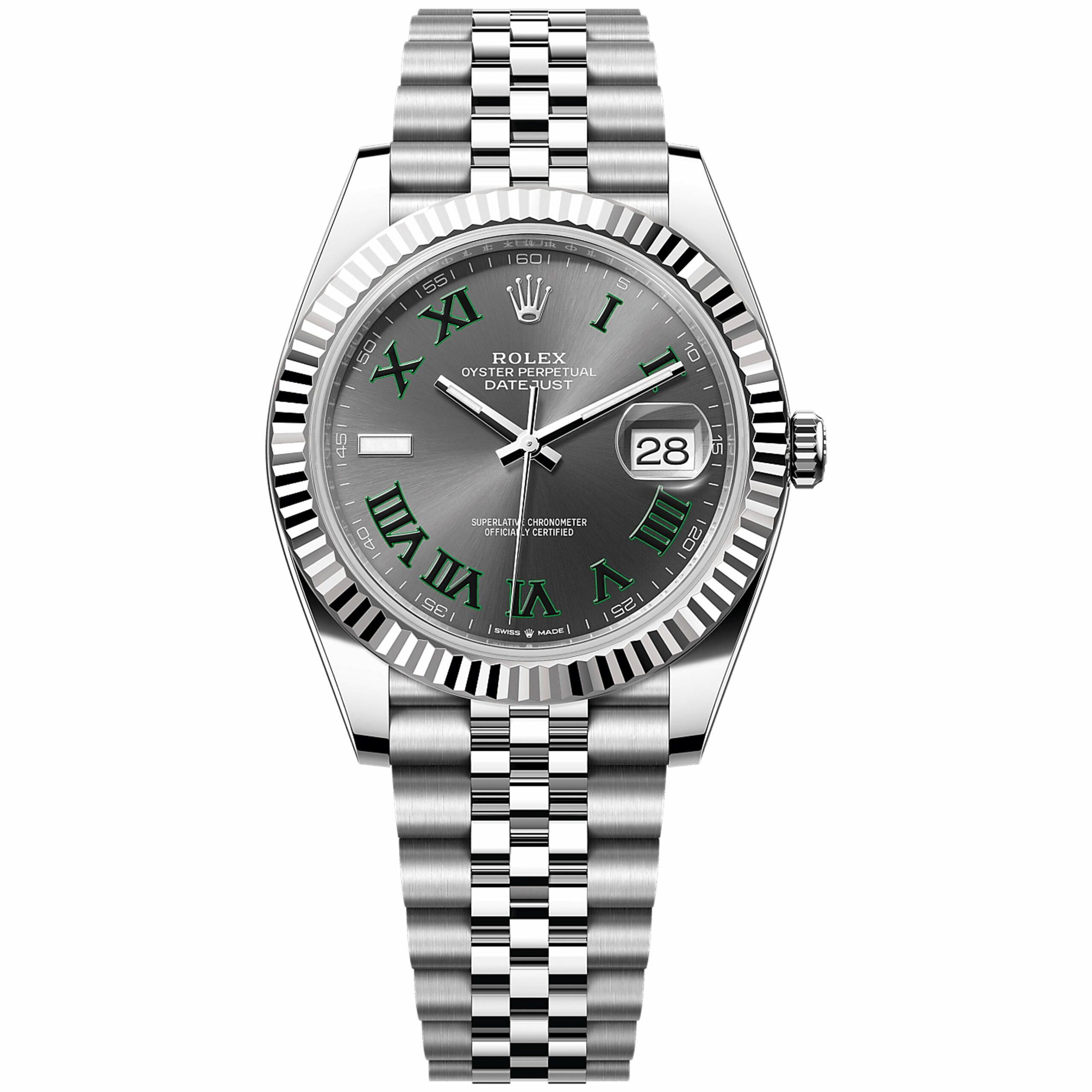 Rolex Datejust Wimbledon 41mm 126334 Grey and Green Roman, Unworn 2026 3
