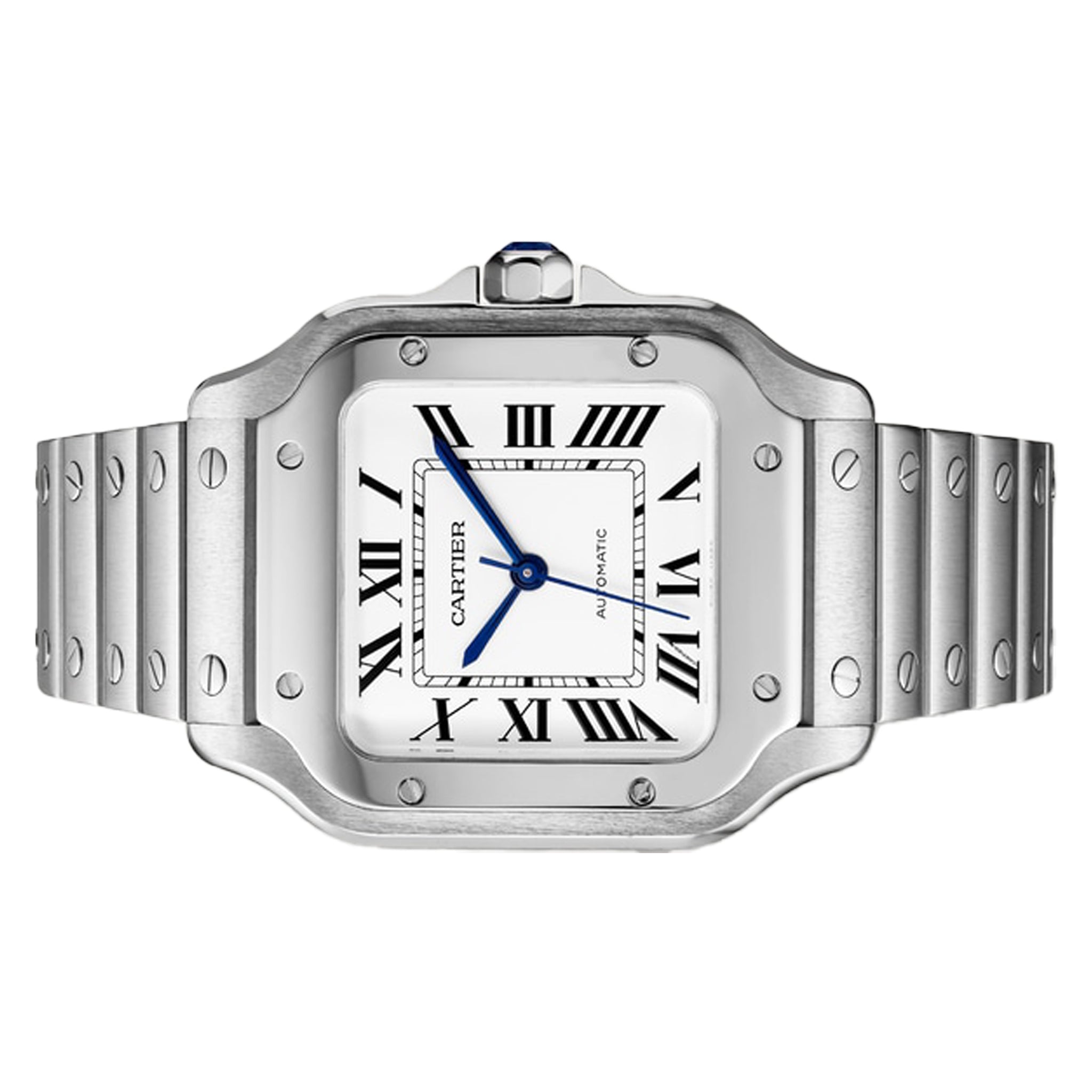 Cartier Santos Medium 35.1 mm WSSA0029 Silver Roman Dial, Worn 2025 4
