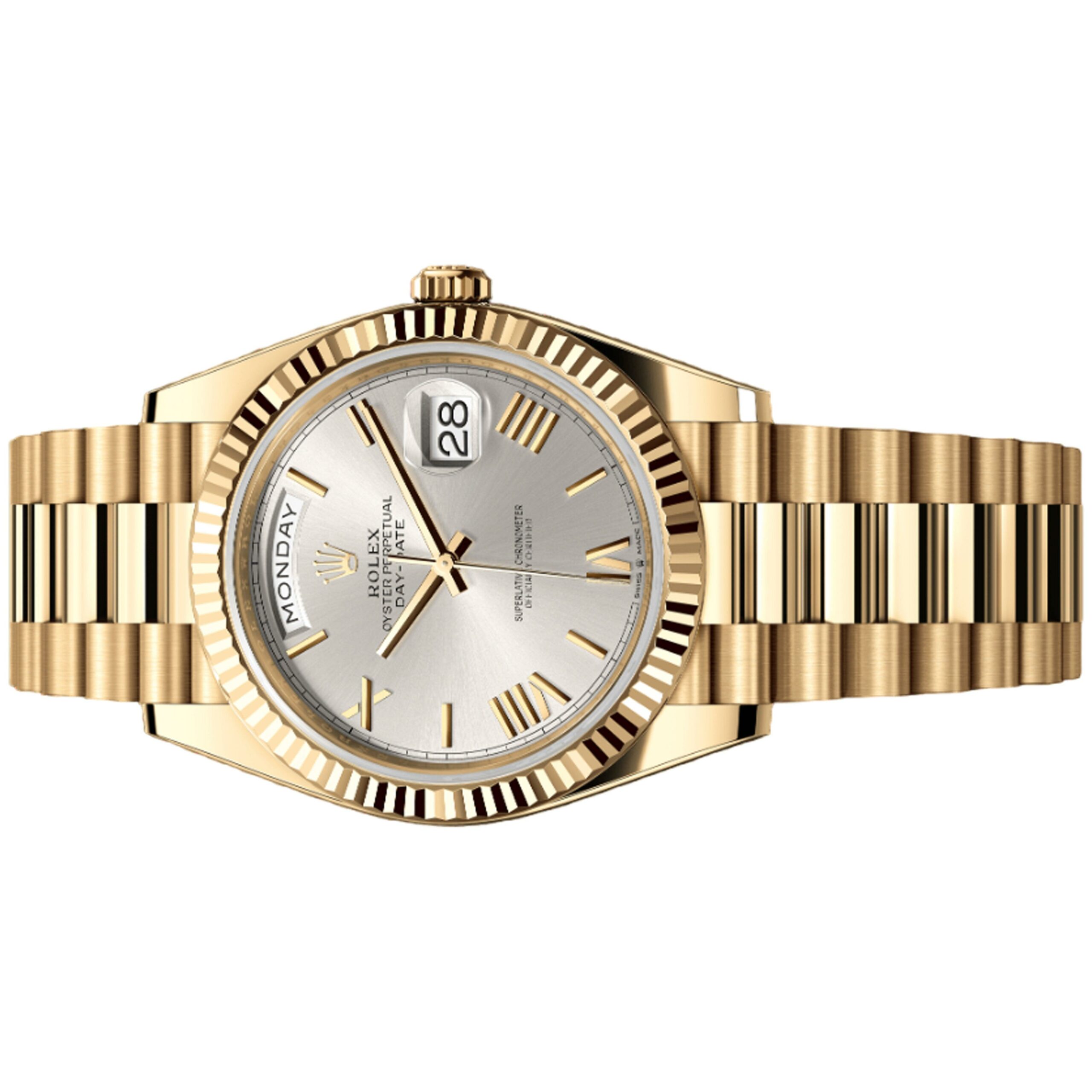 Rolex Day Date 40mm 228238 Full Yellow Gold, Silver Roman Dial, Worn 2022 4