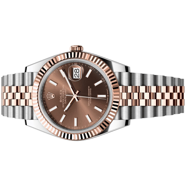 Rolex Datejust 41mm 126331 Rose Gold, Chocolate Index Dial, Worn 2022 2