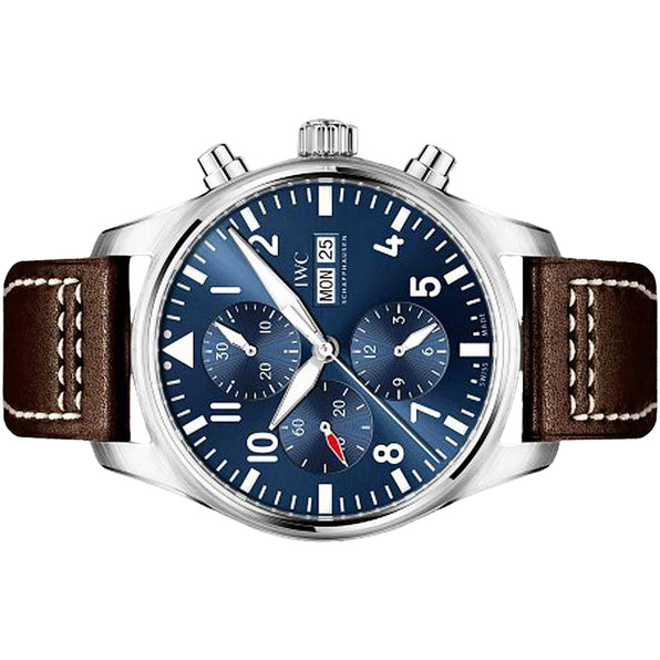 IWC "Pilot's Le Petit Prince" Chronograph 43mm IW377714 Blue Numeral Dial, Like New 2022 2
