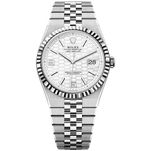 Watches 12 Rolex Land-Dweller 40mm 127334 White Honey Comb Dial, Unworn 2026 1
