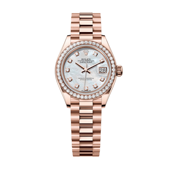 Rolex Lady Datejust 28mm 279135RBR Full Rose Gold, Diamond Bezel, Mother of Pearl Diamond Dial, Like New 2025 1