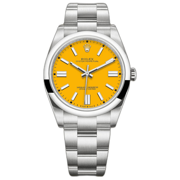 Watches 15 Rolex Oyster Perpetual 41mm 124300 Yellow Index Dial, Unworn Nov 2020 1