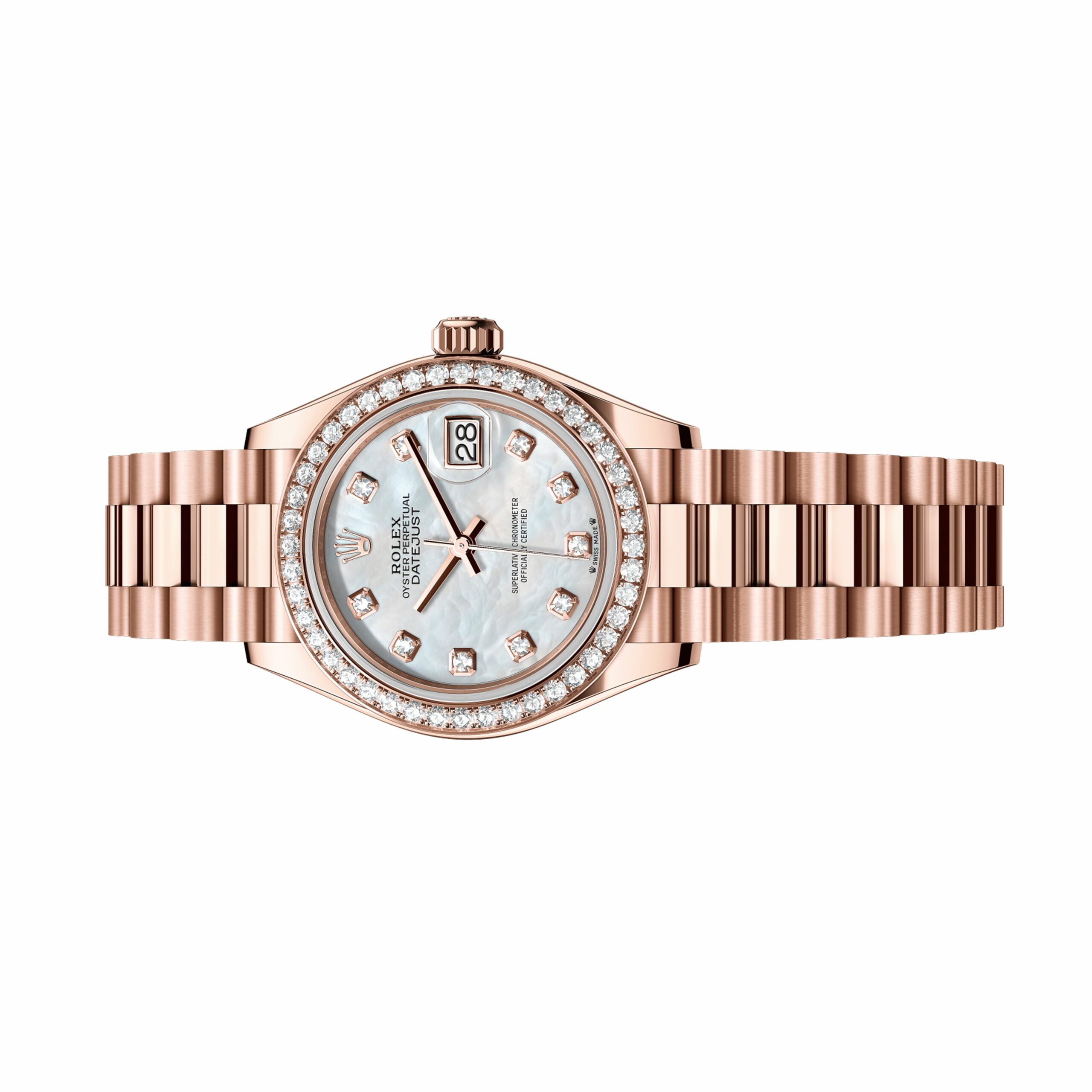 Rolex Lady Datejust 28mm 279135RBR Full Rose Gold, Diamond Bezel, Mother of Pearl Diamond Dial, Like New 2025 4